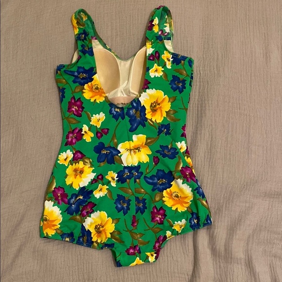 MAILLOT Batten Floral One-Piece Swimsuit. Size 14 - Picture 3 of 7